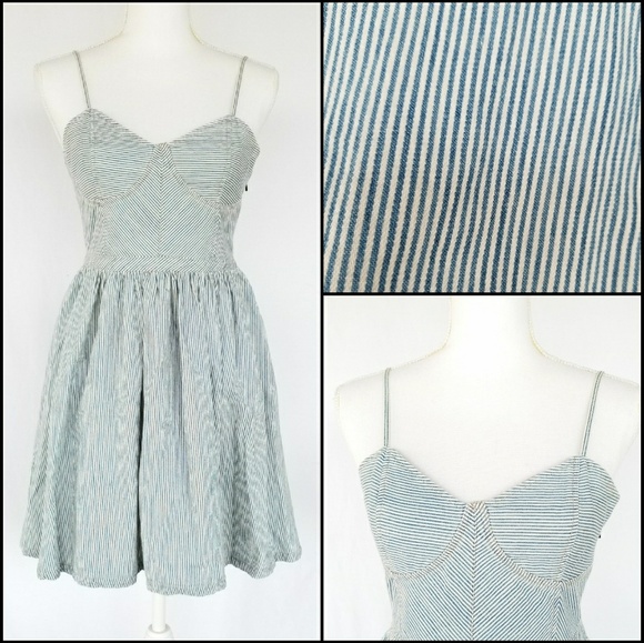 Free People Dresses & Skirts - Free People |Railroad Stripe Bustier Dress Sz.S